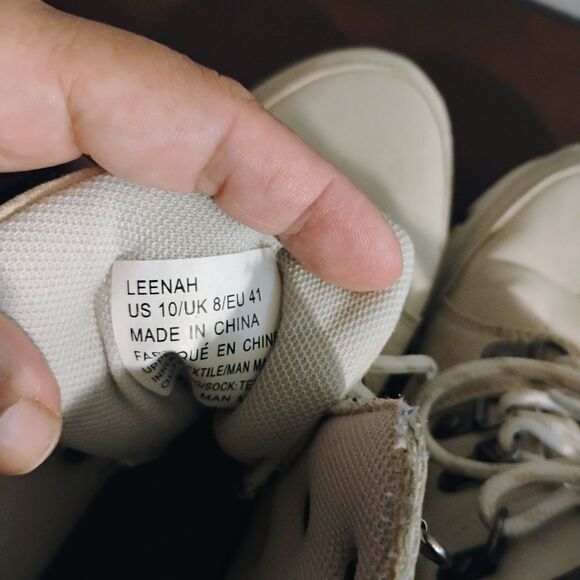 Shoe Dazzle Cream Combat Boots - Picture 5 of 8